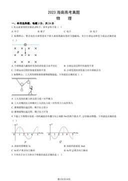 2023海南高考真题物理（教师版）-答案