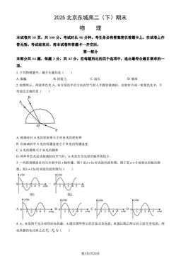 2025北京东城高二（下）期末物理（教师版）-答案